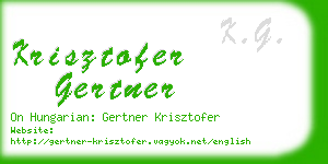 krisztofer gertner business card